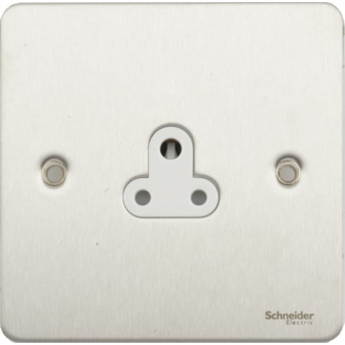 Schneider GU3270WSS 1g 2a Un-switched Socket White Insert Stain. Steel