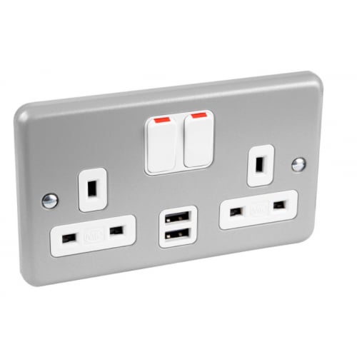 mk double socket with usb charger