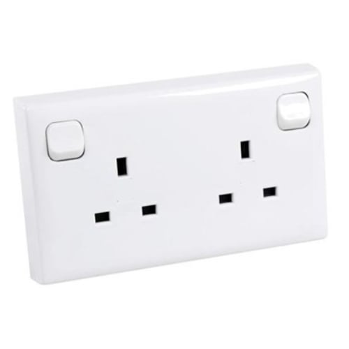 CED CS1-2 2g 13a switch socket for 1g flush box