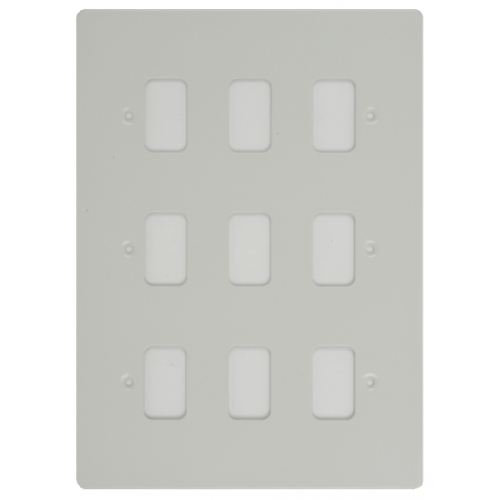 Schneider Get GUG09GPW 9 Gang Grid Plate with Grid, Painted White