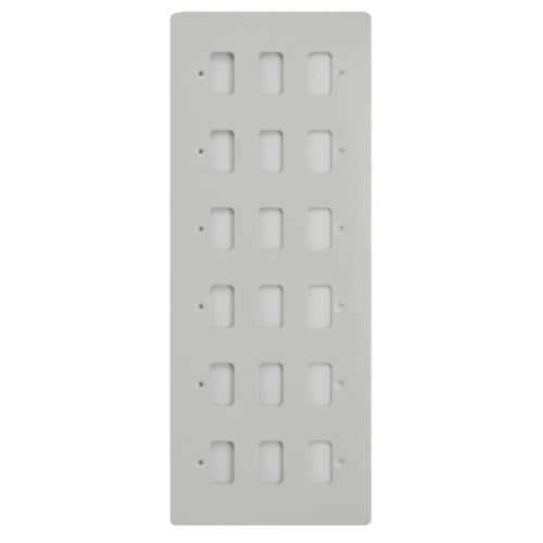 Schneider Get GUG18GPW 18 Gang Grid Plate with Grid, Painted White