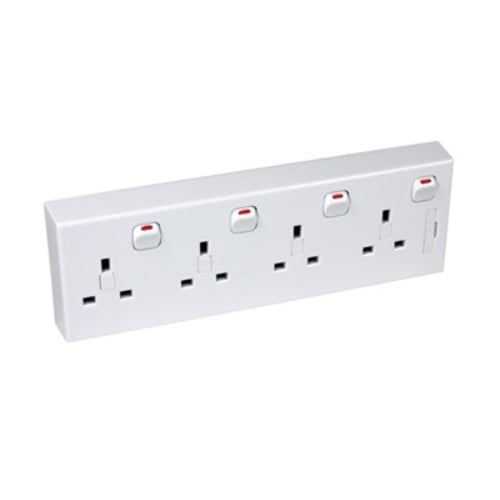 CED CS1-4 4g 13a switch socket for 1gang or 2gang flush box