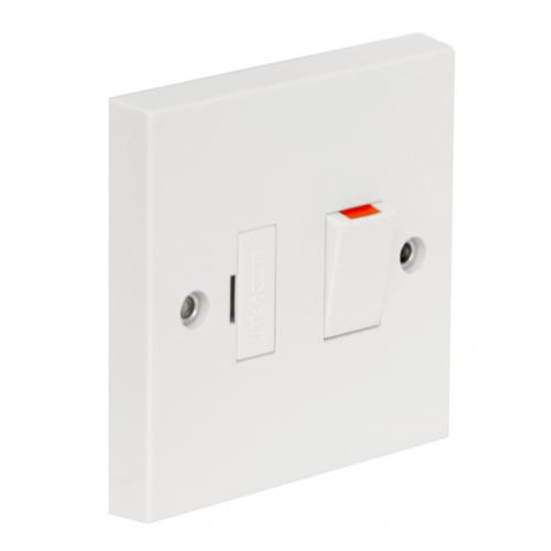 CED Axiom SPS 13a Fused Switched connection unit with side flex outlet White