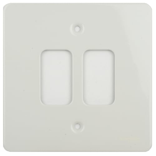 Schneider Get GUG02GPW 2 Gang Grid Plate with Grid, Painted White