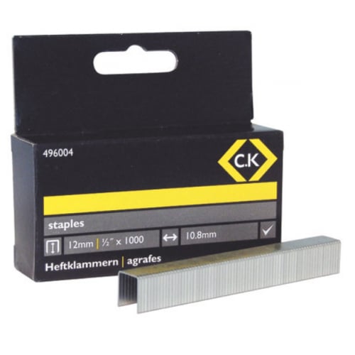 CK Tools 496004 10.5 x 12mm Square Staples (1000)