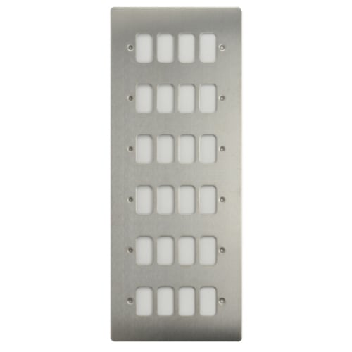 Schneider Get GUG24GSS 24 Gang Grid Plate with Grid, Stainless Steel
