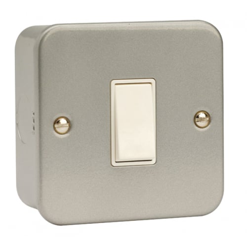Click Scolmore CL011 10a 1 gang 2 way Metalclad switch
