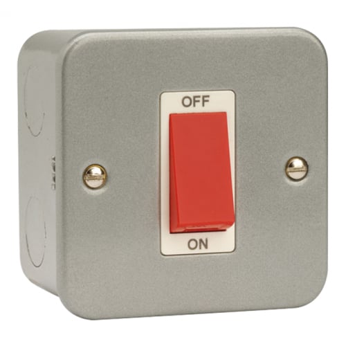 Click Scolmore CL200 45a DP Single Plate Metalclad Switch