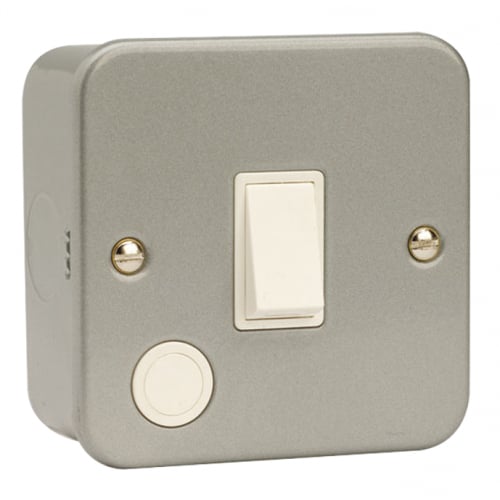 Click Scolmore CL022 20a DP Metalclad Switch with optional flex outlet