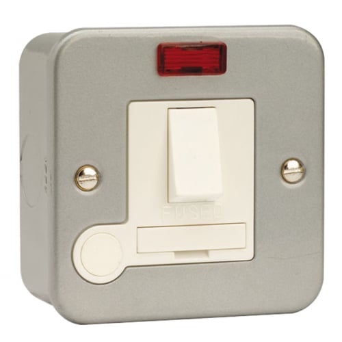 Click Scolmore CL052 13a DP Switched Fused Metalclad Spur + Neon