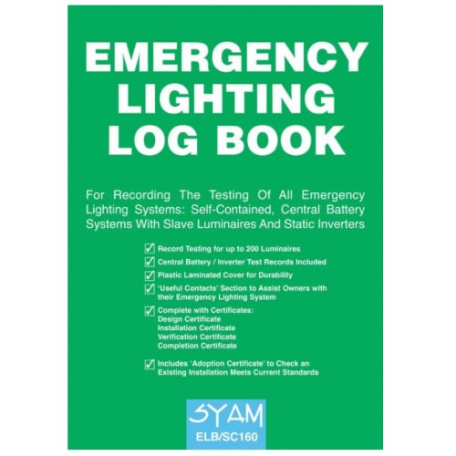 Syam ELB/SC160 Emergency Lighting log book