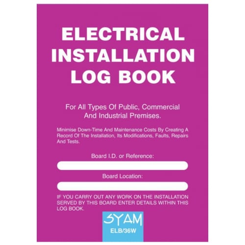 Syam ELB/36W Electrical Instalation log book