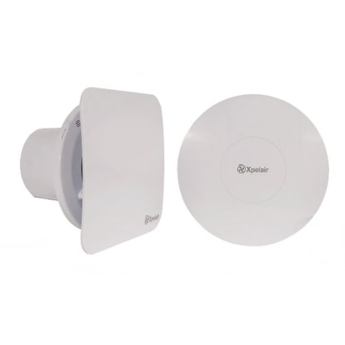 Xpelair CV4SR 078377 100mm Square/Round DC Constant Volume Bathroom Fan