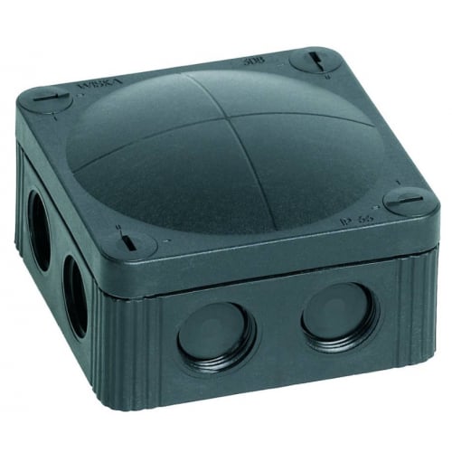 Wiska Combi 308/5 Black IP66 5 way 4.0mm 32amp Waterproof Junction Box