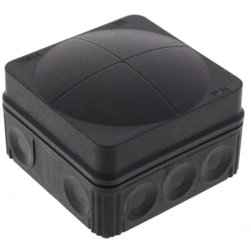 Wiska Combi 108/5 Black IP66 5 way 2.5mm 24amp Waterproof Junction Box