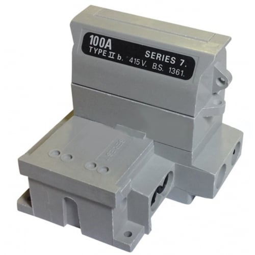 Henley 54138-12 Grey SP&N 100amp Household Cut Out (Less Fuse)