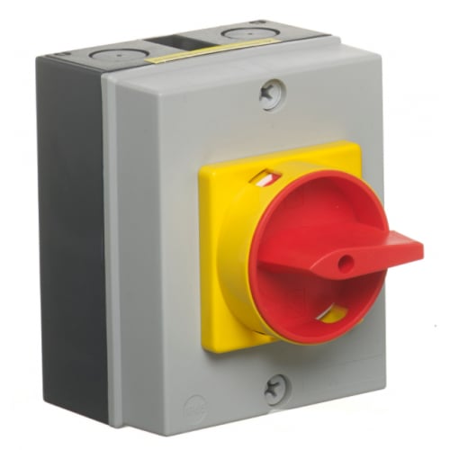 ECL LB254P 25amp 4 pole IP65 Surface Rotary Switch Padlockable