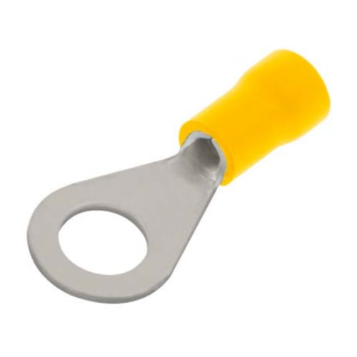 Unicrimp QYR4 4.0mm Yellow Pre Insulated Ring Crimp Terminals(100)
