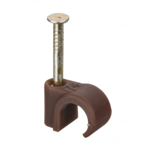 Tower 72CT06P 6-7mm Brown Coaxial cable clips Pack of 100