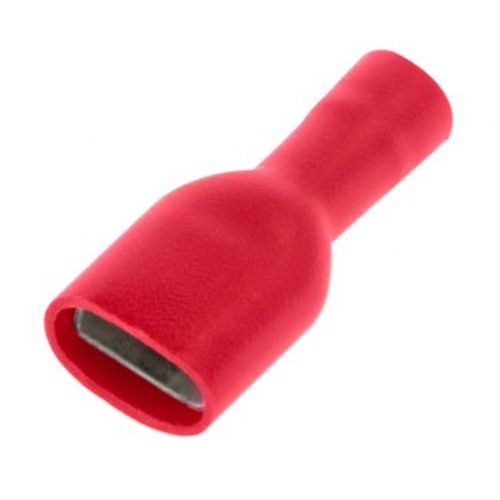 Unicrimp QRFPO63F 6.3mm Red Fully Insulated Fast On Female Tab-100