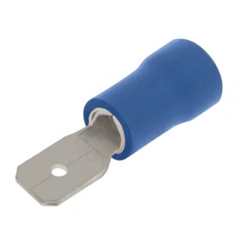 Unicrimp QBPO48M5 4.8x0.5mm Blue Pre Insulated Fast On Male Tab-(100)