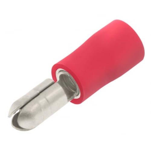 Unicrimp QRAB4M Red 4.0mm Male Bullet Connector (Pack Of 100)