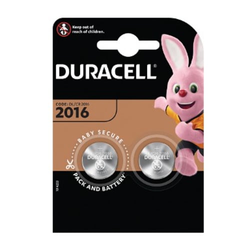 Duracell DL2016B2 3 volt Lithium battery 2 Pack