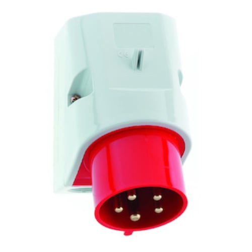 Ceenorm 24144 32amp 415volt 3P+N & Earth 5pin IP44 Red Appliance Inlet