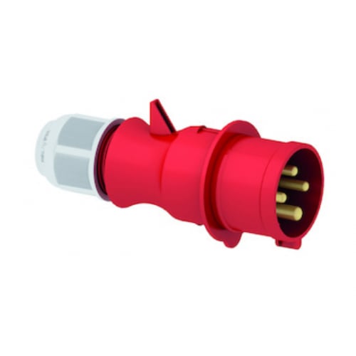Ceenorm 21017TLS 32amp 415volt 3P & Earth 4pin IP44 Red Plug