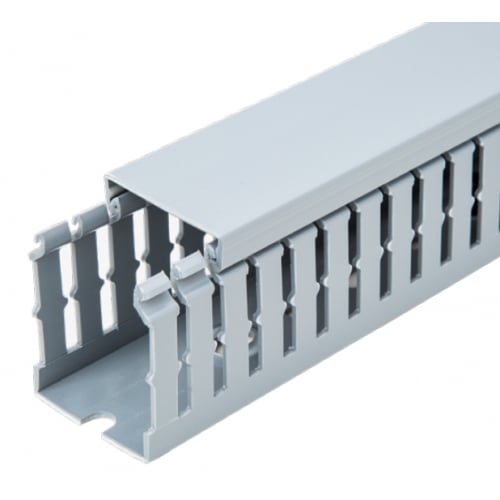 ABB 05133 W.25mm x H.30mm Grey Narrow Slotted Panel Trunking 2m Length