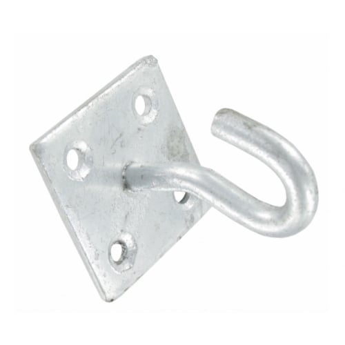 Deligo Wall Plate Hook on Plate Galvanised with 50mm Hook