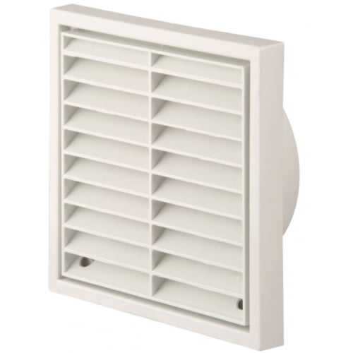 Manrose PL41051WHI Dual Fitting White Louvred Grille