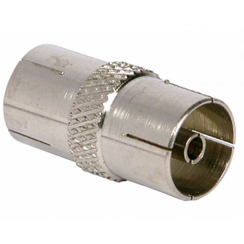 Philex 19017M TVC Coaxial Coupler Female to Female Nickel Brass