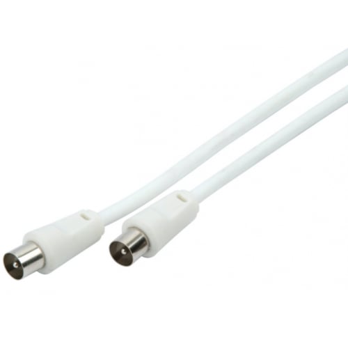 Philex 26002S 2m. Male Plug to Male Plug coaxial aerial lead white
