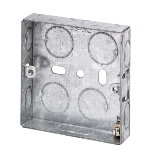 CED MB116 16mm deep 1Gang flush wiring accessory metal wall back box
