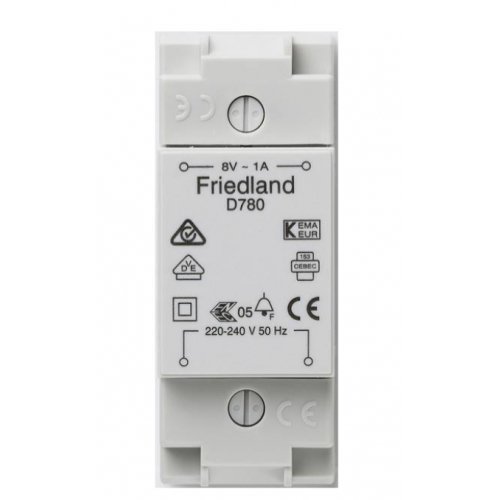 Friedland D780 230v - 8volt 1.0amp Chime Transformer