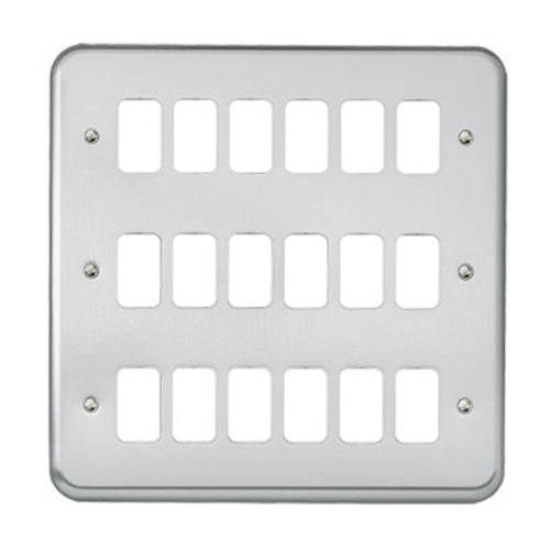 MK K3448BSS 18 Gang Brushed Stainless Steel Albany Plus Grid Plate