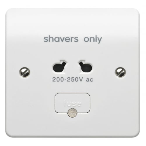 MK K700WHI 200/250v Shaver Socket NOT for Bath or Shower room