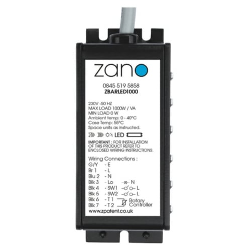 Zano ZBARLED1000 1000w CFL/LED/LV/T Remote Dimmer