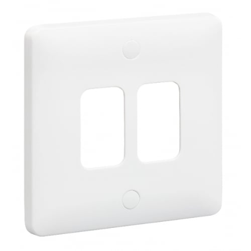 MK Base MB3632WHI 1 Gang 2 Module Grid Plate(Compatible with MK Grid Plus)