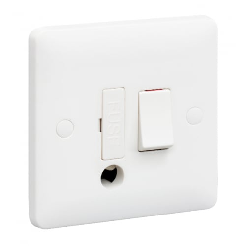 MK Base MB1041WHI 13a DP Switched Spur + Flex Outlet