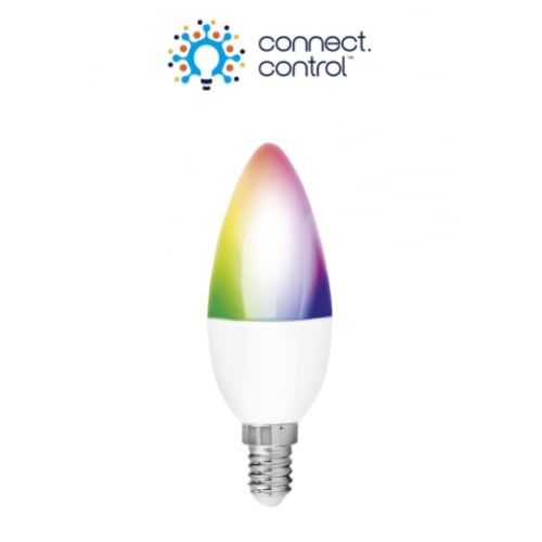Aurora AU-A1BTE14CW A1-Bluetooth 5w SES RGB Candle Lamp