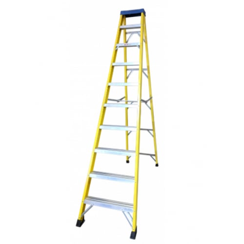 Deligo FLS10 10 Tread(9 Usable) Fibreglass Step Ladder 2.81m