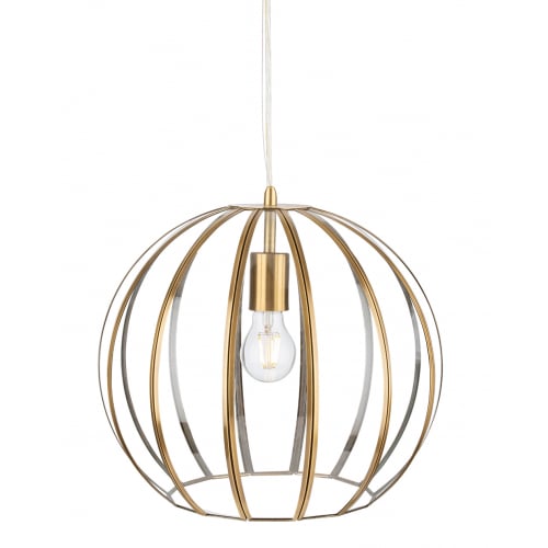 Firstlight 2915AB Lincoln Pendant Antique Brass with Clear Glass