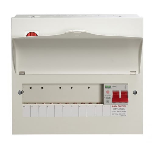 Wylex NM1006LS 10 Way Consumer Unit with 100a Main Switch+Type 2 SPD