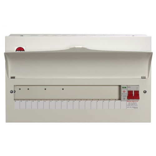 Wylex NM1806LS 18 Way Consumer Unit with 100a Main Switch+Type 2 SPD