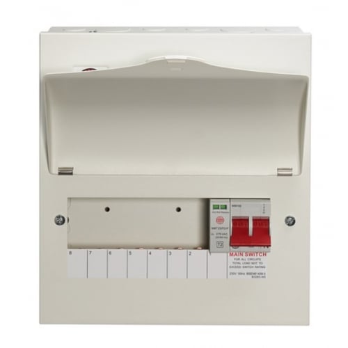 Wylex NM706LS 7 Way Consumer Unit with 100a Main Switch+Type 2 SPD