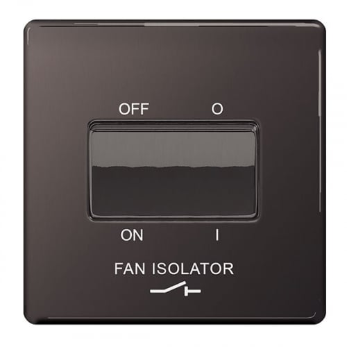 BG FBN15-01 10a 3 Pole Fan Isolator Black Nickel