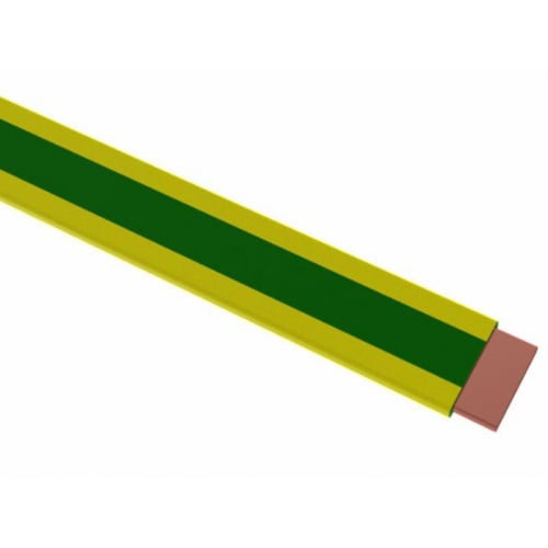 Kingsmill TCGNY253 25x3mm Green/Yellow PVC covered earth tape Per mtr