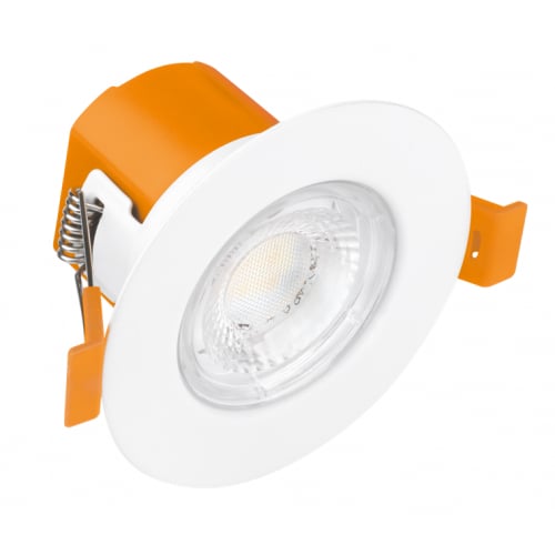 Enlite FD1CS 6w 540lm IP65 Dimmable Colour Switchable Downlight with White Bezel Included